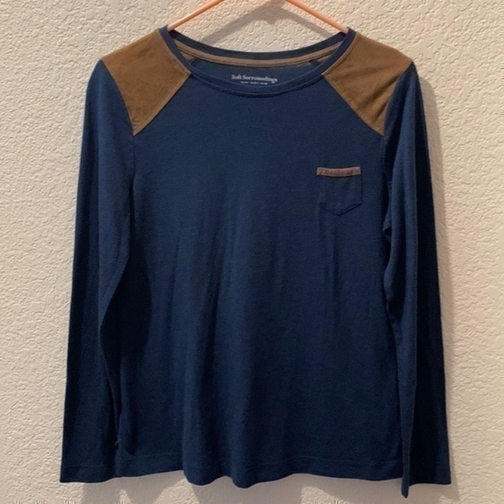 Soft Surroundings blue long sleeve top